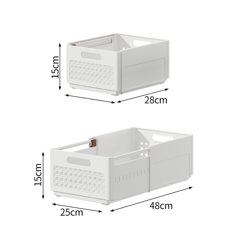 Durable Sustainable Retractable Multifunctional Organizer Box Telescopic Plastic Storage Baskets for Clothing Shoes Food More