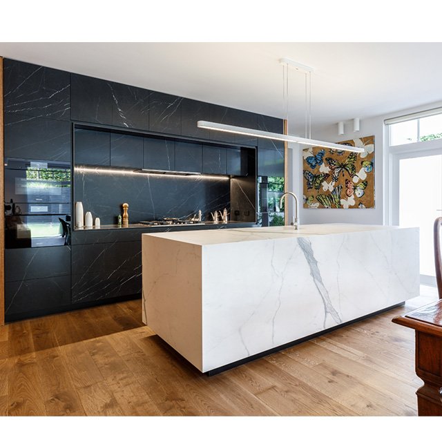 Free design china made modular kitchen furniture modern glossy kitchen cabinets wooden from 18 years Factory