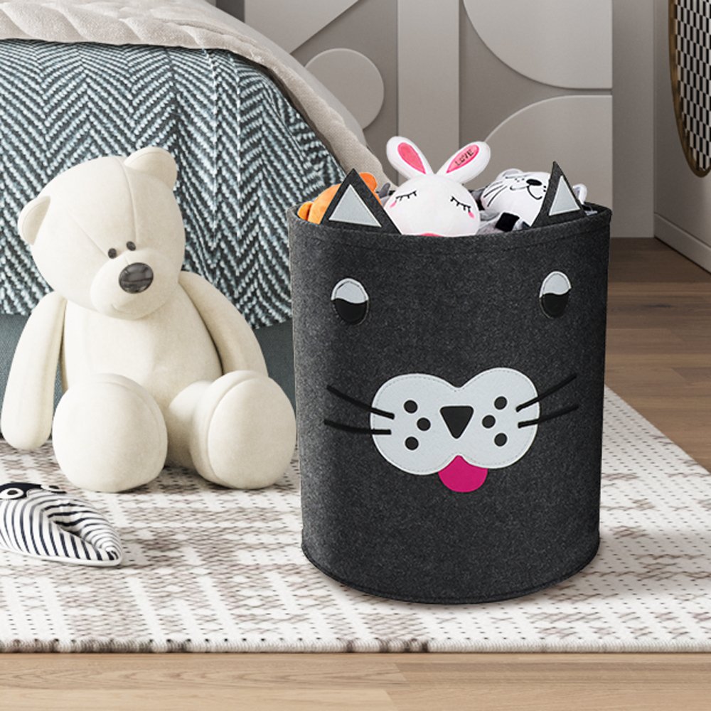 Cute Animal Felt Basket for Office Elephant Toy Storage Laundry Basket