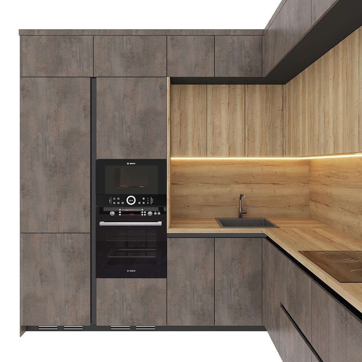 KEJIA Manufacturers Modern Design Kitchen Counter Cocina Cabinet Modular Plywood Wooden Kitchen Cabinets