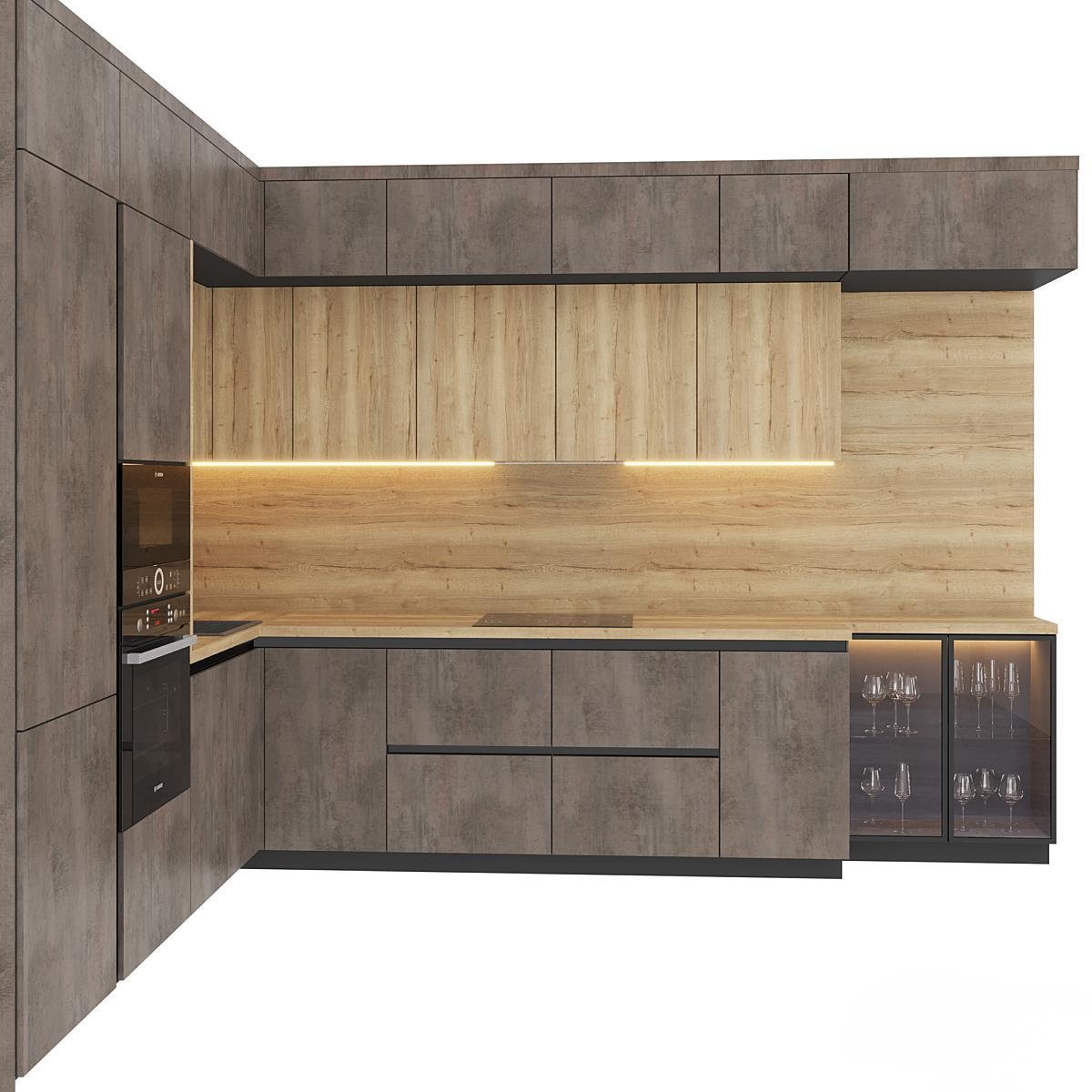 KEJIA Manufacturers Modern Design Kitchen Counter Cocina Cabinet Modular Plywood Wooden Kitchen Cabinets