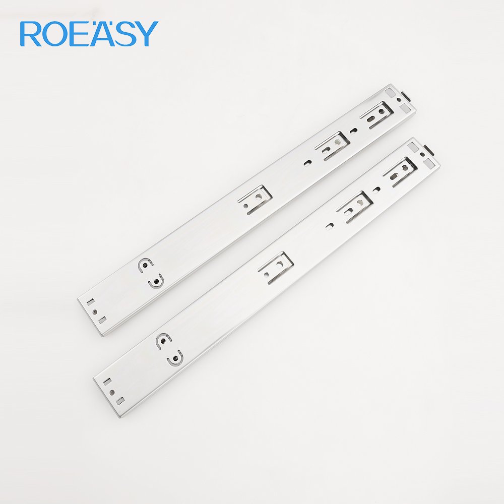 Roeasy Hot Sale Zinc Plated Ball Bearing Drawer Slide for Furniture Drawer Slide Rail