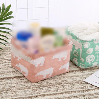 2023 Cotton and linen cloth storage box toys storage baskets cloth bags