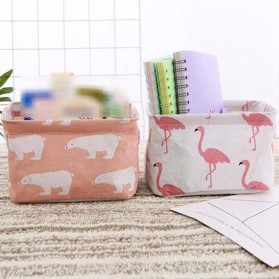 2023 Cotton and linen cloth storage box toys storage baskets cloth bags