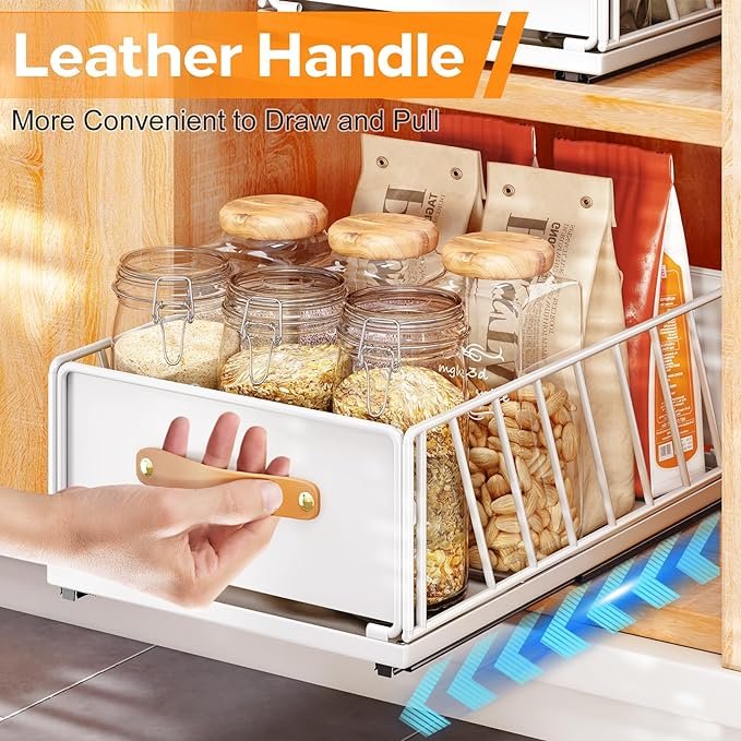 Pull out Cabinet Organizer Fixed Heavy Duty Slide out Pantry Shelves Drawer Storage