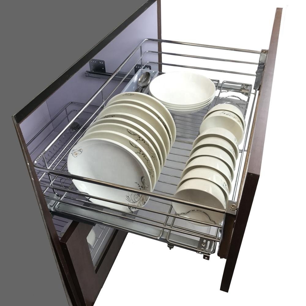 Broadjoy Three Side Kitchen Cabinet Organizer Storage Kitchen Drawer Kitchen Cabinets Accessories Pull Out Basket Modern