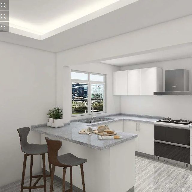 European Style Grey Melamine Modern Matte Acrylic Designs Kitchen Cabinets Furniture