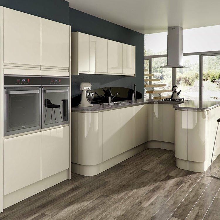Best quality kitchen corner base unit with modern lacquer frameless design kitchen storage cabinets
