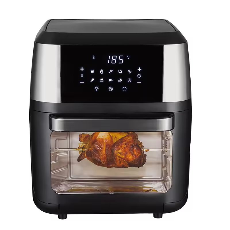 Newest 12l Electric Air Fryers With Transparent Glass Pot Window And Digital Control Visual Drawer Basket