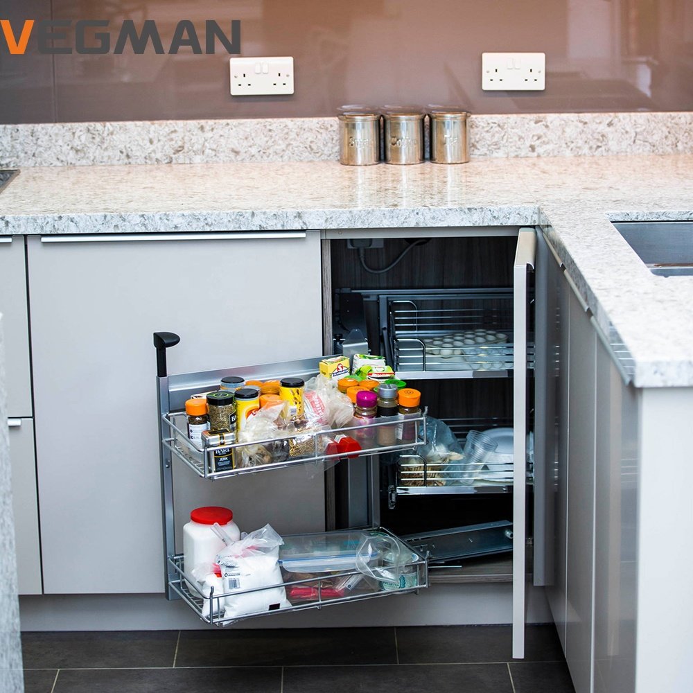 Foshan Supplier Kitchen Furniture Solid Wood Modern Style Smart Kitchen Cabinet Design With Dovetail Joint Drawer