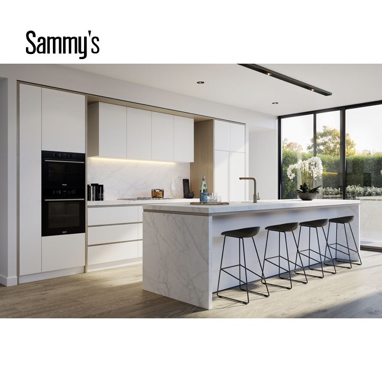 Home interior new model luxury Italian design whole kitchen cabinet set with pantry cupboard