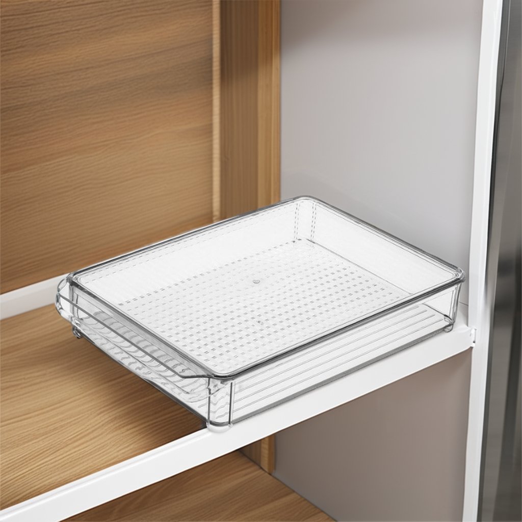 widen Transparent Plastic Rectangle Storage Box Refrigerator Crisper Special Kitchen Arrangement Sundries Cold Storage Basket