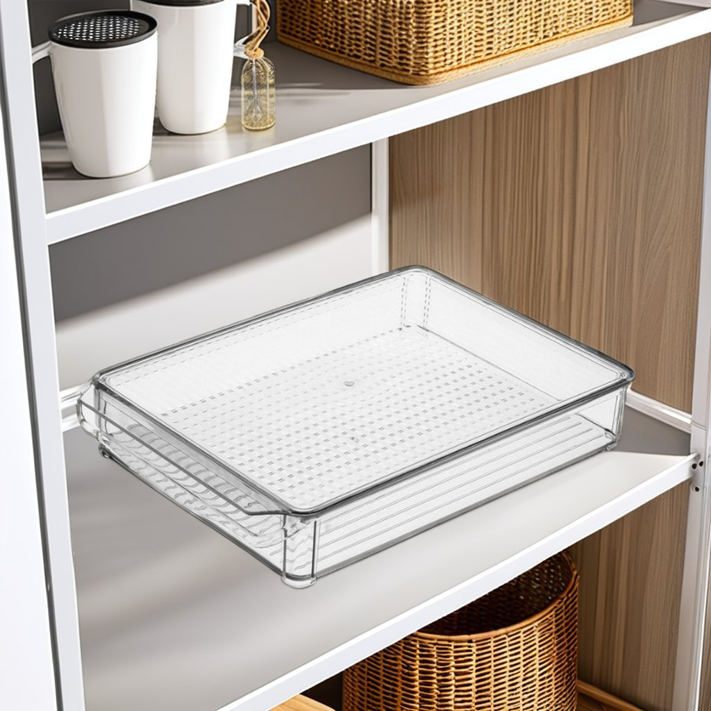 widen Transparent Plastic Rectangle Storage Box Refrigerator Crisper Special Kitchen Arrangement Sundries Cold Storage Basket
