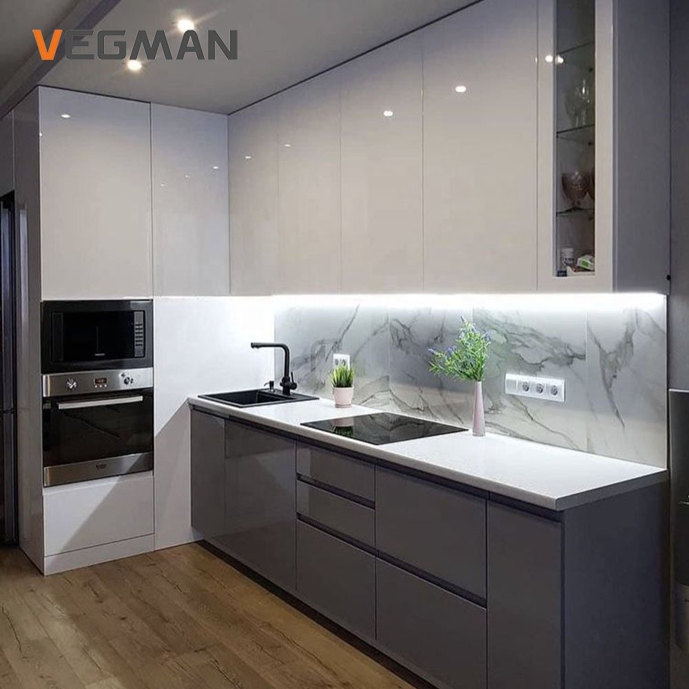 China Manufacturer Small Home Kitchen Modern Kitchen Cabinet Designs Modular Kitchen Furniture