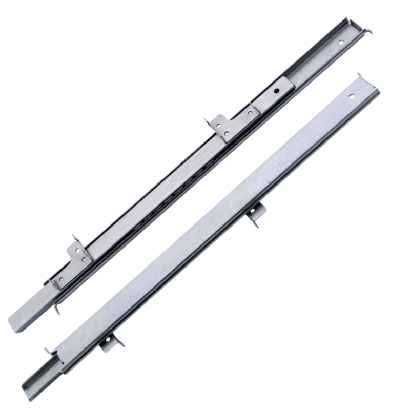 27mm Stainless Steel Metal Safety Pull-Out Tool Tray with Ball Bearing Pocket & Bayonet Drawer Slide Rail for Cabinet & RV Use