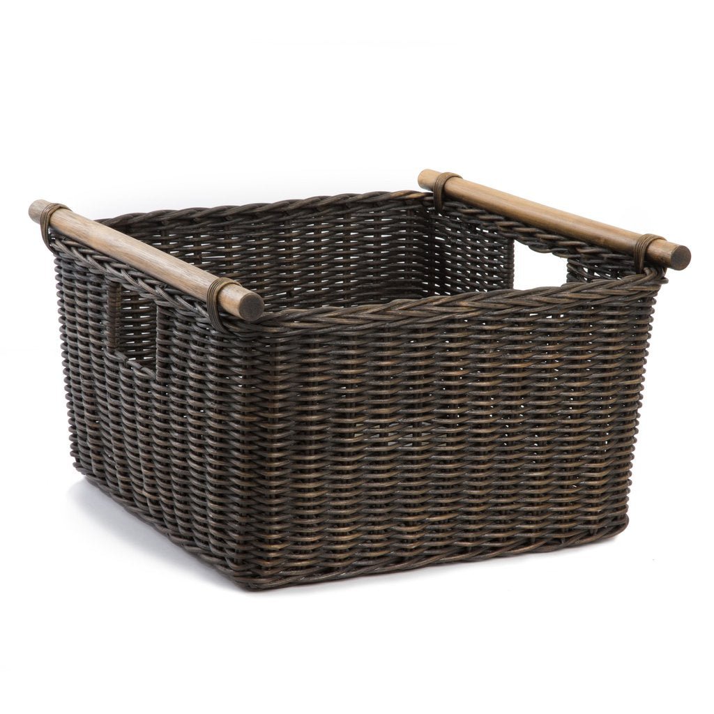 A variety of sizes can be customized two-color optional storage basket toy clothing storage basket with handle rattan basket