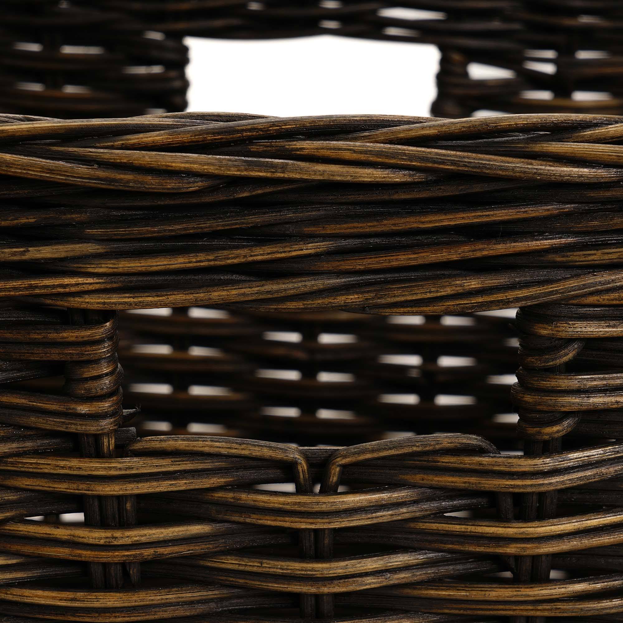 A variety of sizes can be customized two-color optional storage basket toy clothing storage basket with handle rattan basket