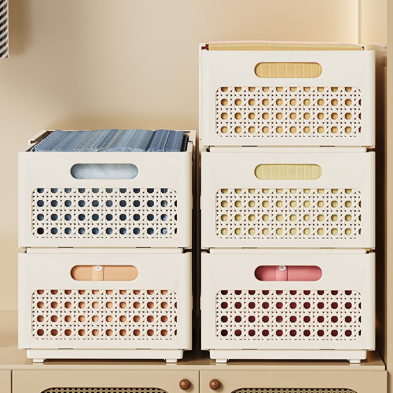 Durable Sustainable Retractable Storage Bin Multifunctional Organizer Box Telescopic Plastic Storage Basket