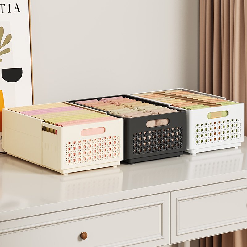 Durable Sustainable Retractable Storage Bin Multifunctional Organizer Box Telescopic Plastic Storage Basket