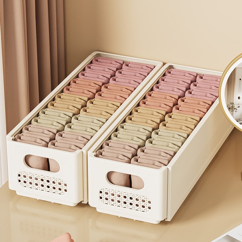 Durable Sustainable Retractable Storage Bin Multifunctional Organizer Box Telescopic Plastic Storage Basket