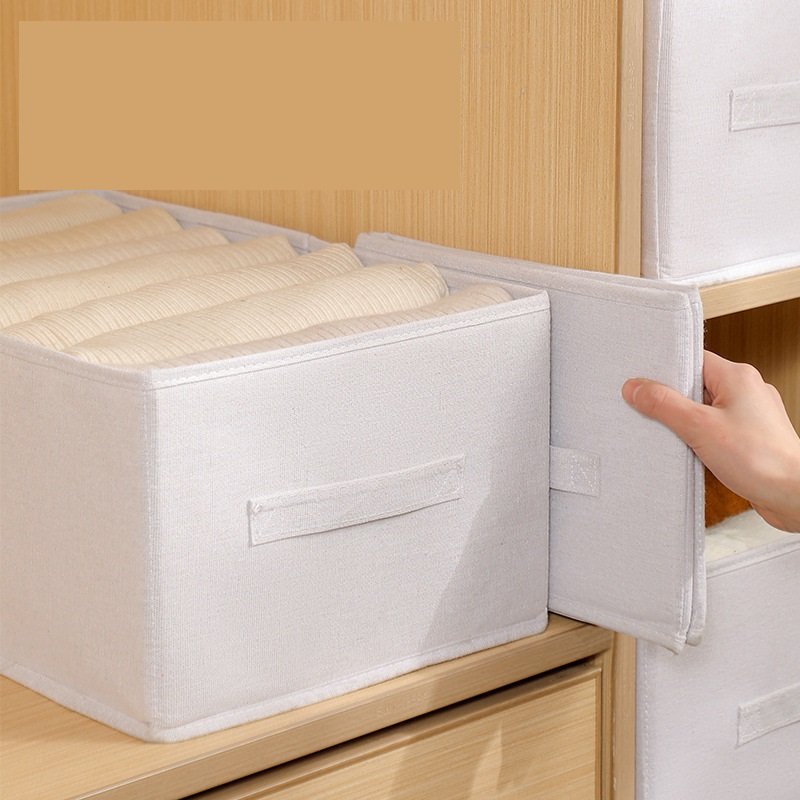 Foldable Clothing And Pants Storage Compartment Box Household Clothes Separation Bag Wardrobe Drawer Layered Jeans Sorting Box