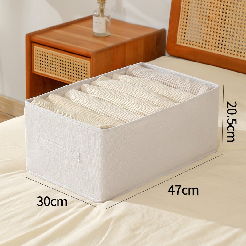 Foldable Clothing And Pants Storage Compartment Box Household Clothes Separation Bag Wardrobe Drawer Layered Jeans Sorting Box