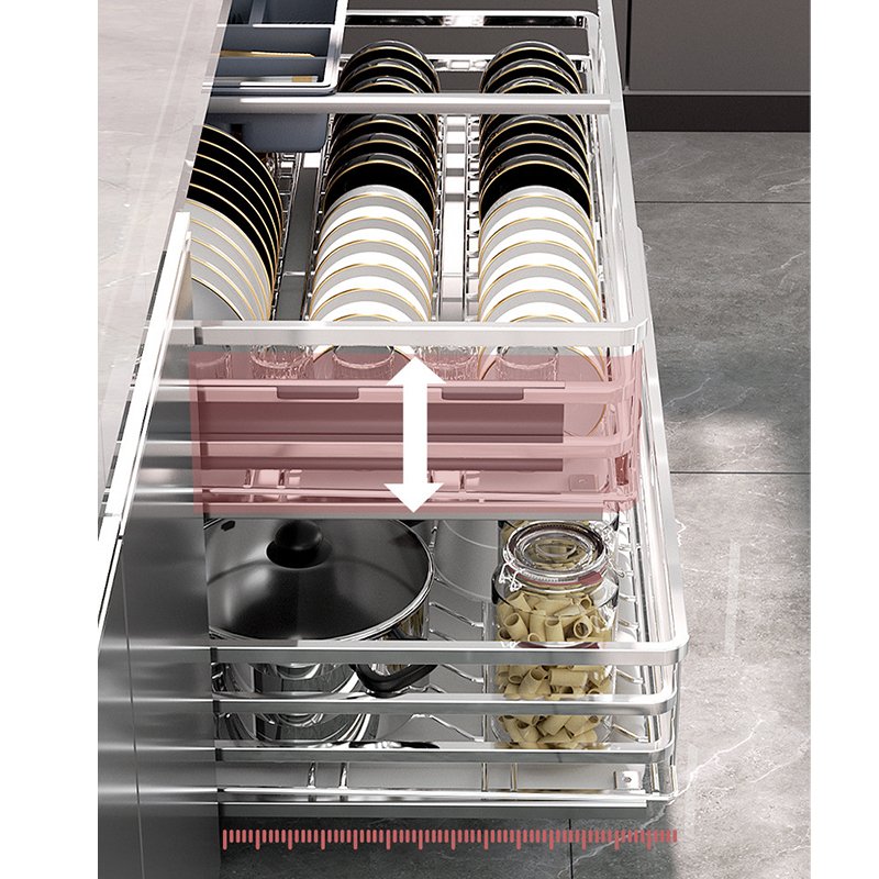 Furniture Hardware Wire Kitchen Pull Out Cabinet Drawer Organizer Basket Monster Pull Basket Pull-Out Swing Tray