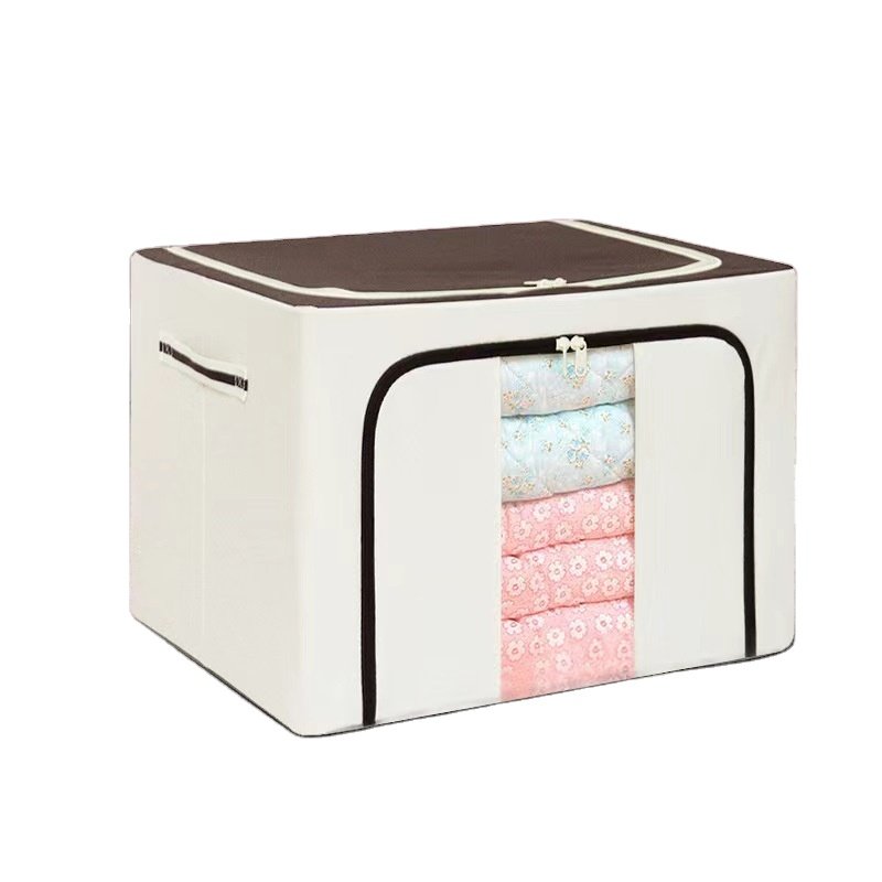 Oxford cotton quilt storage box Clothing storage basket steel frame can be disassembled and washed large capacity bin