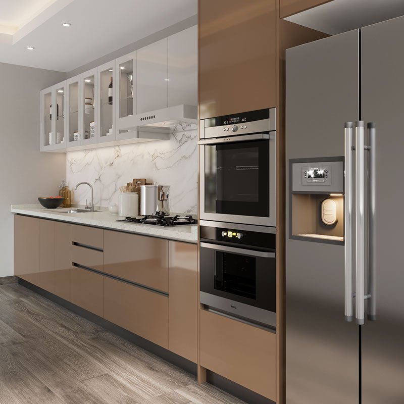 OPPOLIA Luxury European Style Cupboard Shaker Kitchen Cabinets Furniture Modern For Villa