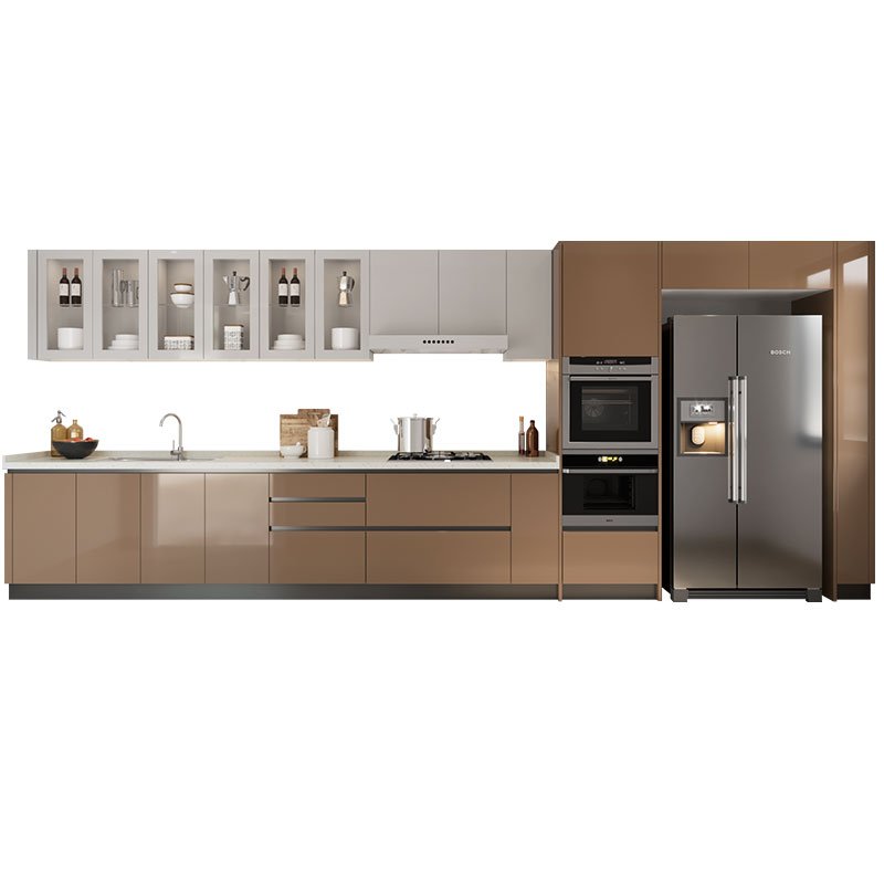 OPPOLIA Luxury European Style Cupboard Shaker Kitchen Cabinets Furniture Modern For Villa