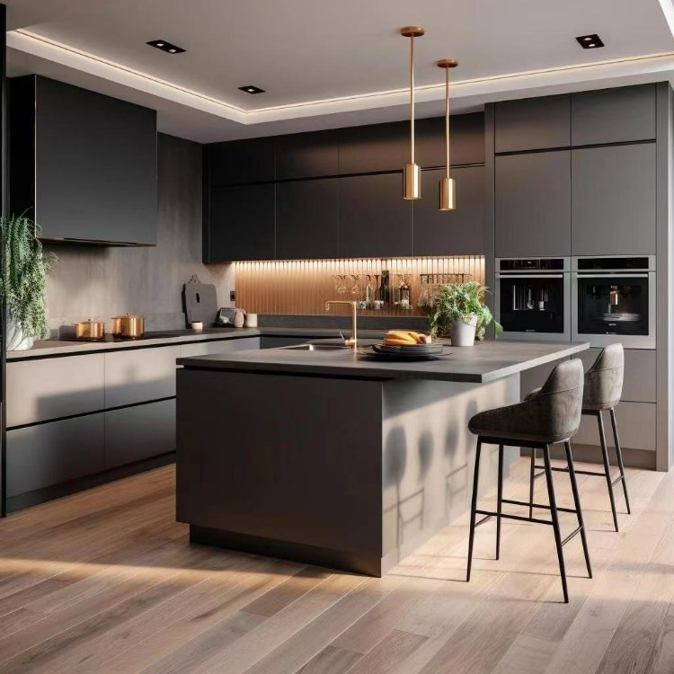 Custom Kitchen Pantry Cabinet Units Modern Design Kitchen Cabinets Complete Sets Luxury Wooden Kitchen Sektion Cabinets