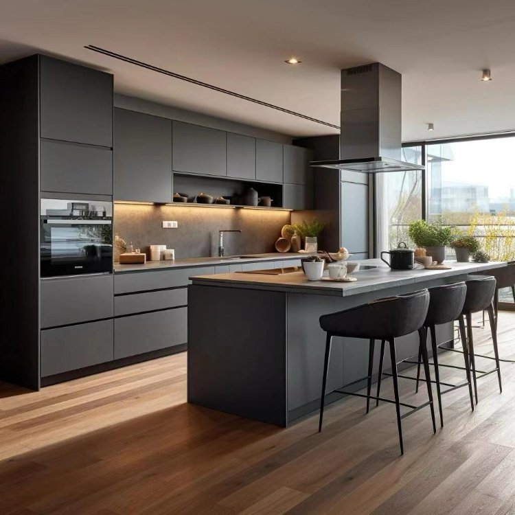Custom Kitchen Pantry Cabinet Units Modern Design Kitchen Cabinets Complete Sets Luxury Wooden Kitchen Sektion Cabinets
