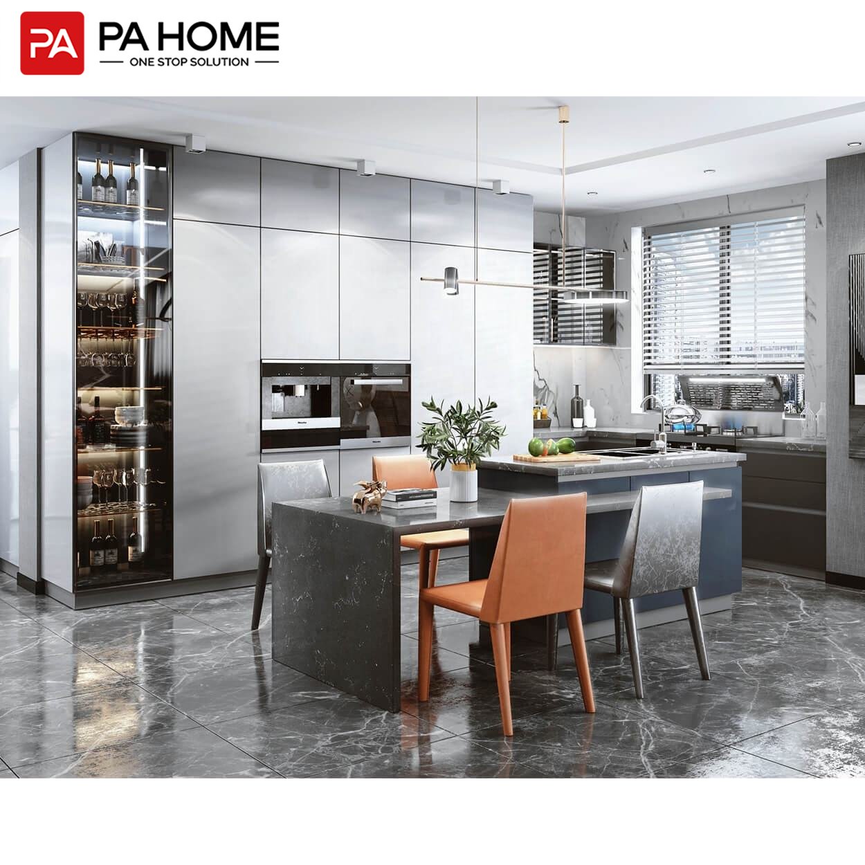 PA high gloss lacquer or finish modern designs wood kitchen wall cabinet organizer and storage