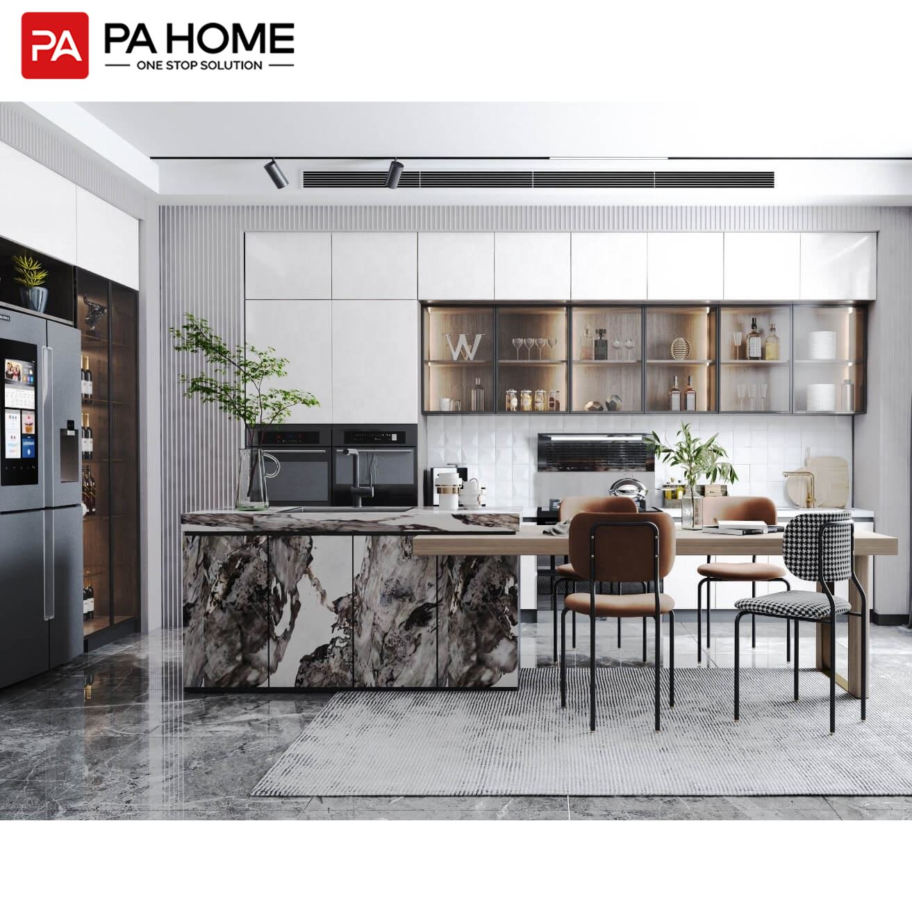 PA high gloss lacquer or finish modern designs wood kitchen wall cabinet organizer and storage