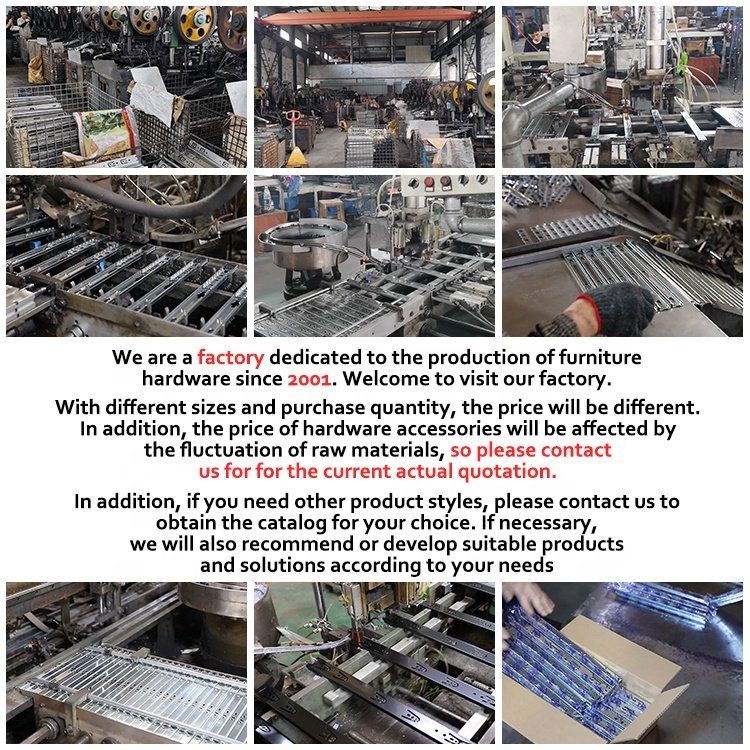 6 8 10 12 14 16 18 20 Inch Mute Stainless Steel Buffer Damping Telescopic Channel Sliding Guides Rail Cabinet Drawer Slides