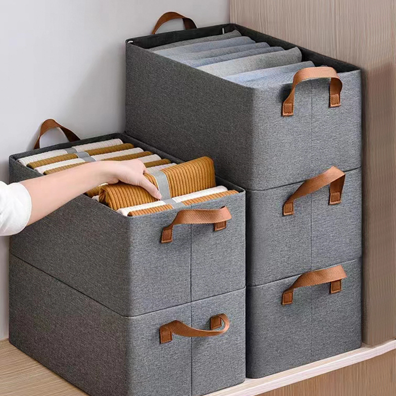 Factory Price Large Bedroom Drawers Organizer Closet Storage Bins Underwear Storage Containers With Hand