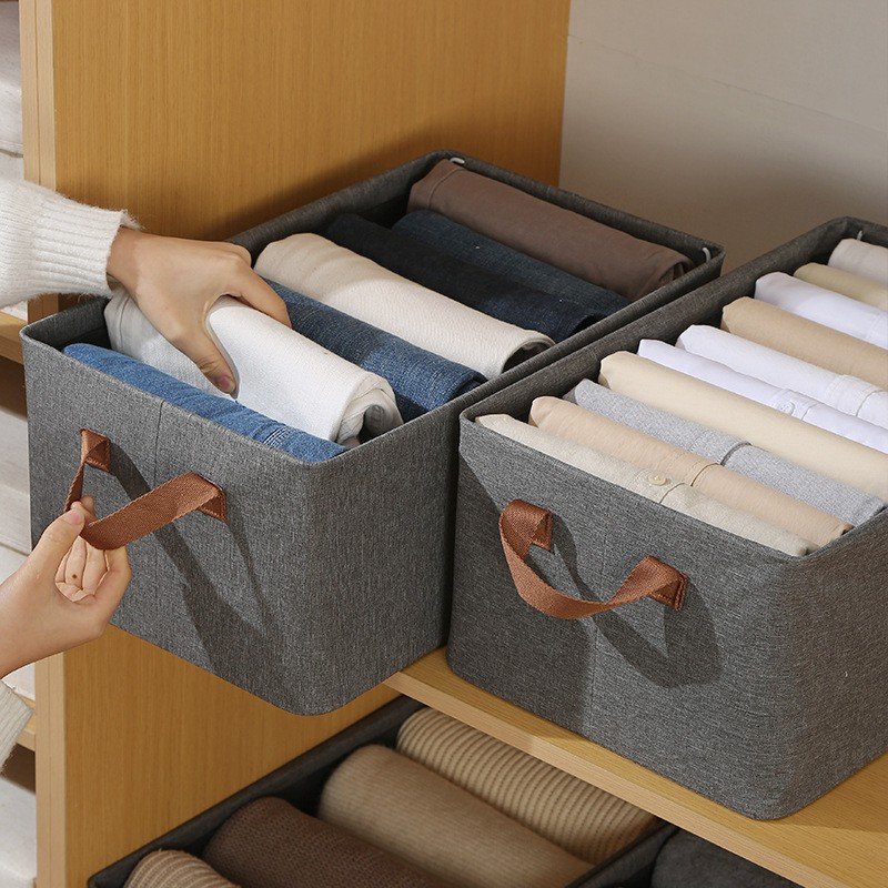 Factory Price Large Bedroom Drawers Organizer Closet Storage Bins Underwear Storage Containers With Hand