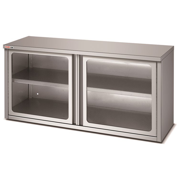 Stainless steel restaurant hotel wall mounted kitchen plate cabinet Industrial Kitchen storage cupboard design factory