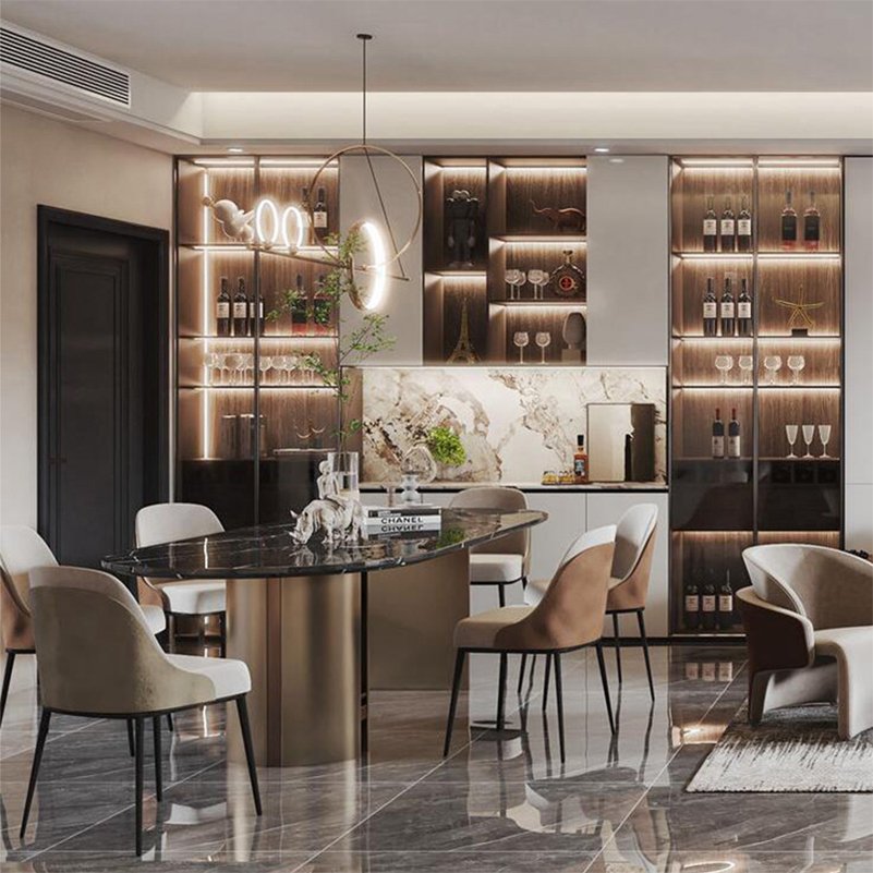 Hot sale customized waterproof modern italian furniture smart wood lacquer glossy melamine board kitchen cabinet