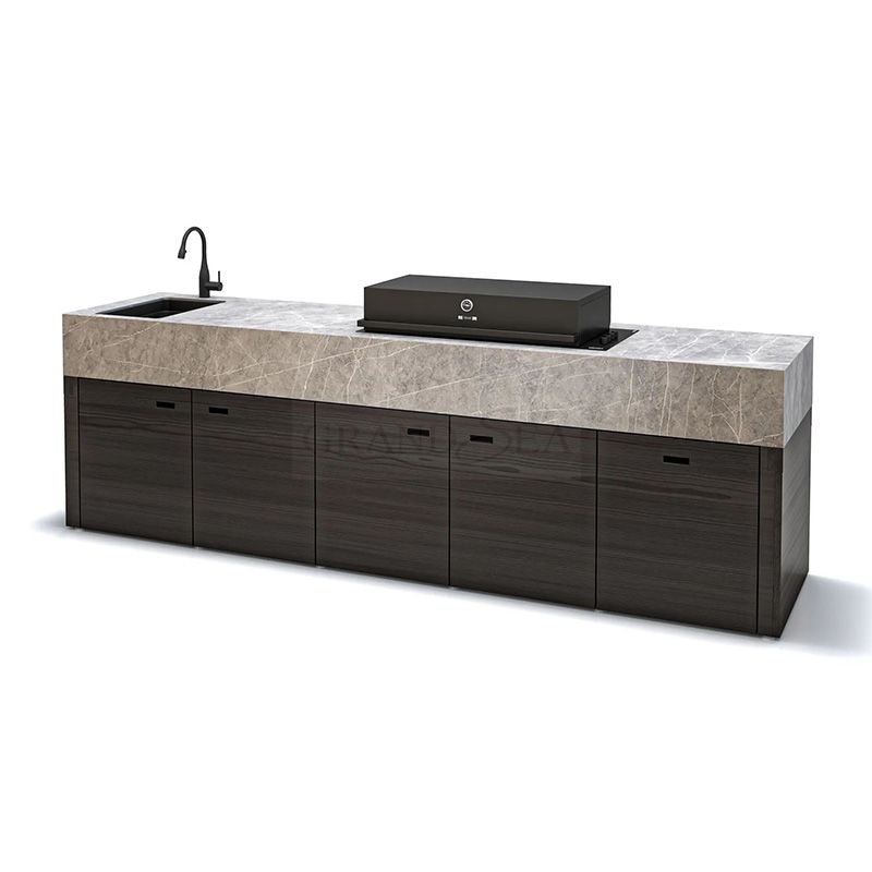 Luxury Modern Outdoor Kitchen Set 304 Stainless Steel BBQ Garden Outdoor Kitchen Cabinet
