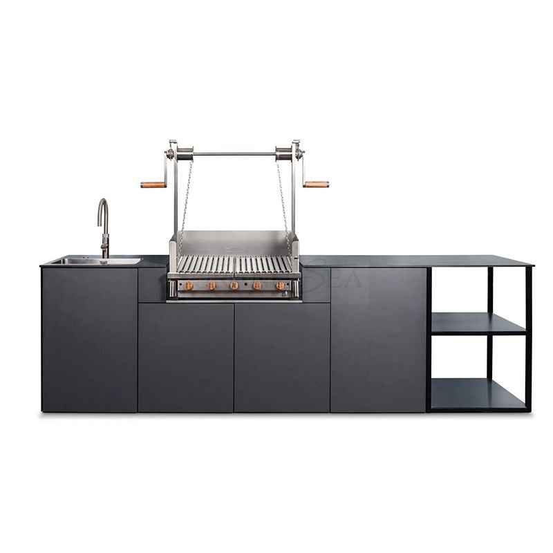 Luxury Modern Outdoor Kitchen Set 304 Stainless Steel BBQ Garden Outdoor Kitchen Cabinet