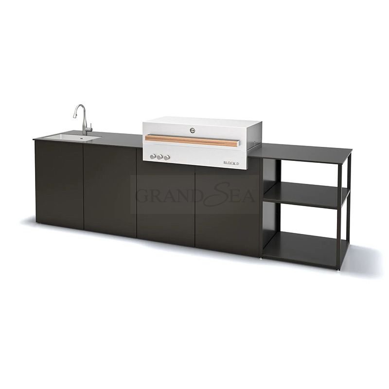 Luxury Modern Outdoor Kitchen Set 304 Stainless Steel BBQ Garden Outdoor Kitchen Cabinet