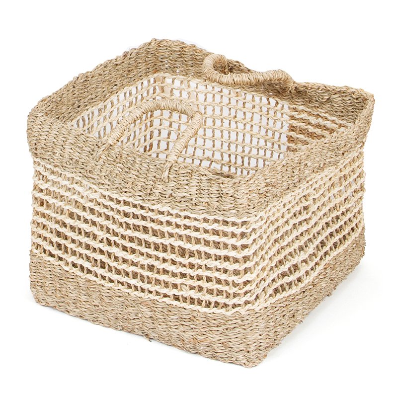 Best Collection Water Hyacinth Seagrass Organizer Storage Basket Home garden products Customize Color Room Furniture Decor