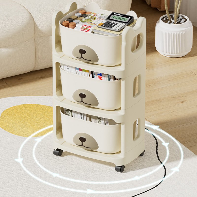 Trolley Pantry Organizer Baskets With Wheels Handle Bins Drawers Carts Plastic Box Sundry Container Carts For Dorm