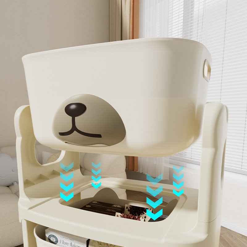 Trolley Pantry Organizer Baskets With Wheels Handle Bins Drawers Carts Plastic Box Sundry Container Carts For Dorm