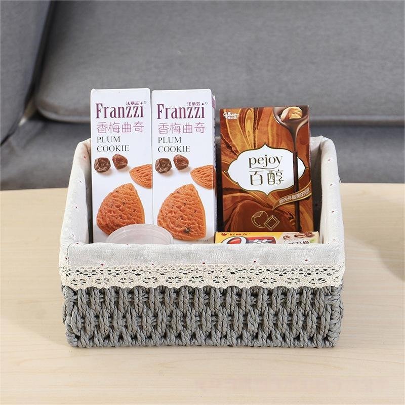 Hand-woven Nesting Wicker Seagrass Cube Storage Bins Wicker Storage Baskets with Liner for Shelves Organizing Decor