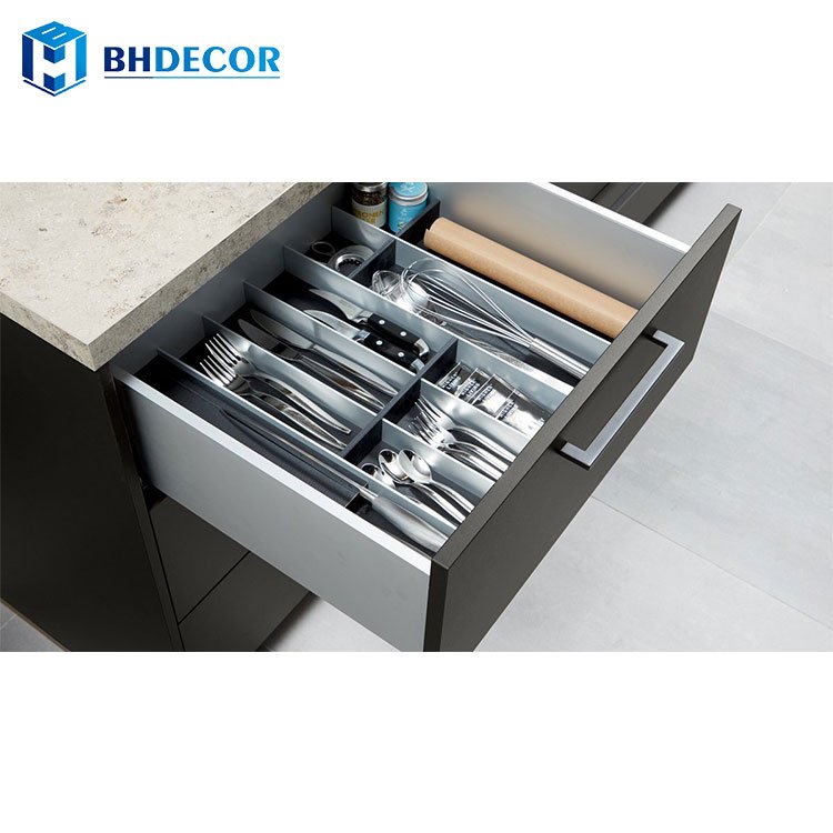 Complete Full Sets Apartment Custom Modern Kitchen Cabinet With Pantry And Island With Sink