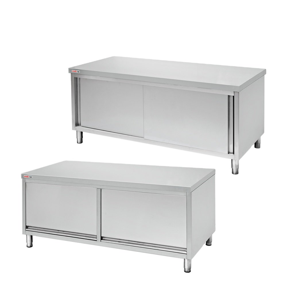 Factory Commercial dish storage cabinet kitchen equipment stainless steel prep table restaurant work table cabinet food counter