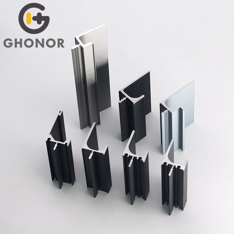 Aluminium Extrusion Conceal G Profile Handle Profile Drawer Matte Black Bronze Anodized Factory Price for Metal Kitchen Cabinet