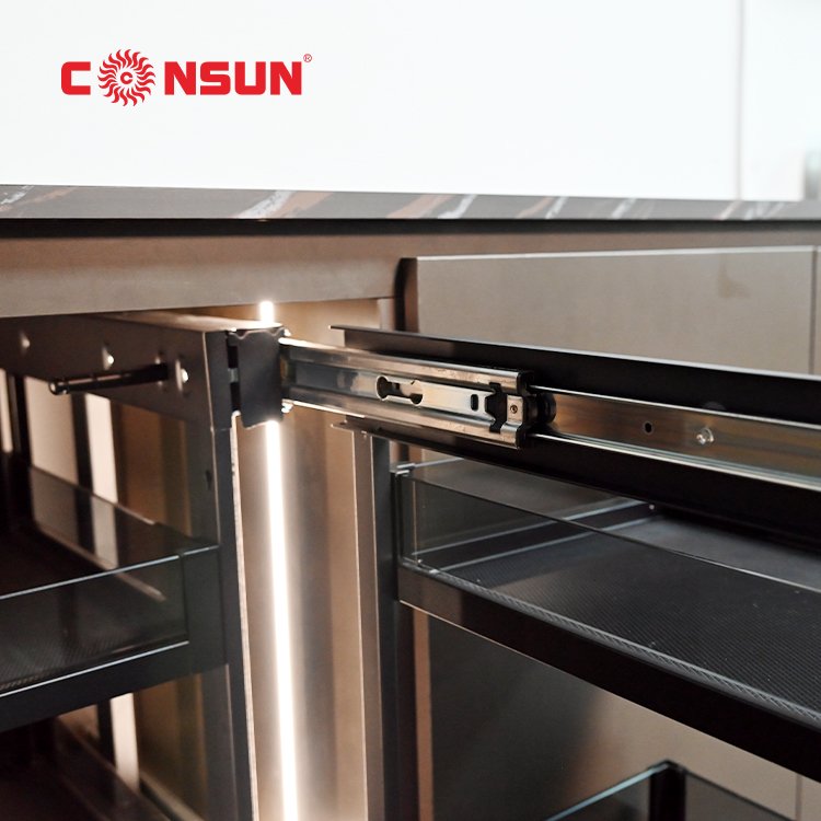 Kitchen Cabinet Interior Organizers Pull Out Dish Shelf Multi-function Cutlery Storage Drawer Basket